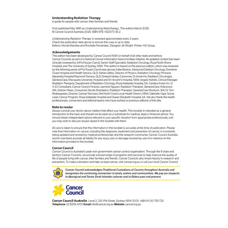Understanding Radiation Therapy (Digital PDF) – Cancer Council ...