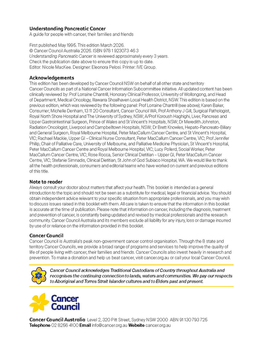 Understanding Pancreatic Cancer (Digital PDF) – Cancer Council ...