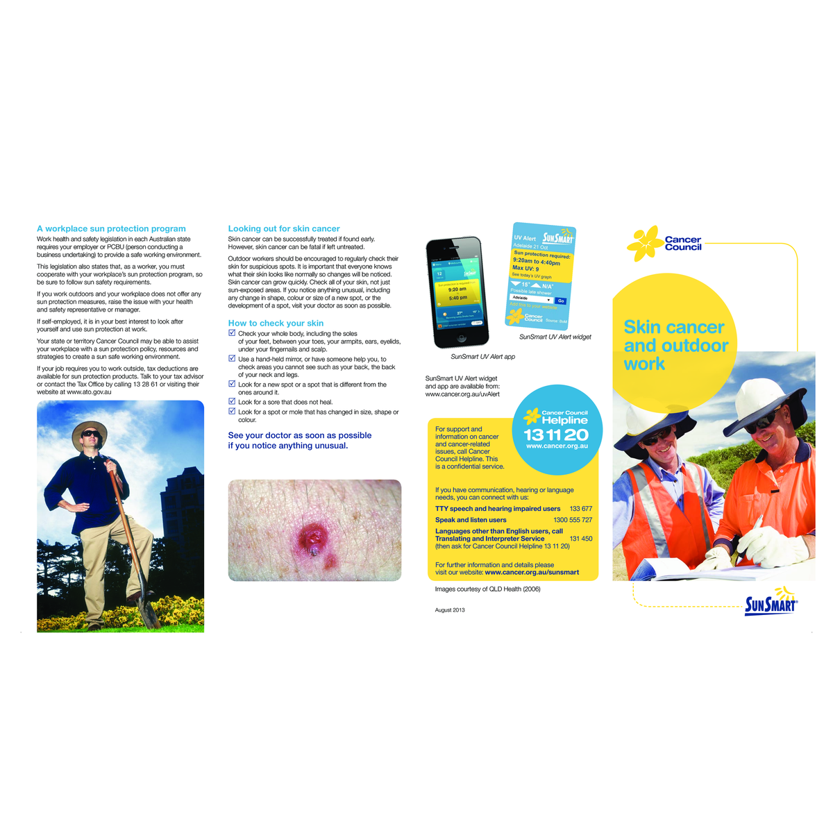Skin Cancer and Outdoor Work (PDF Download) Cancer Council Queensland