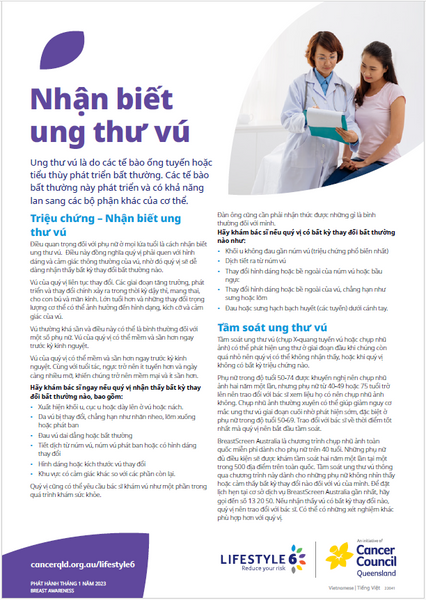 Lifestyle 6 Breast Awareness (Vietnamese) PDF Download
