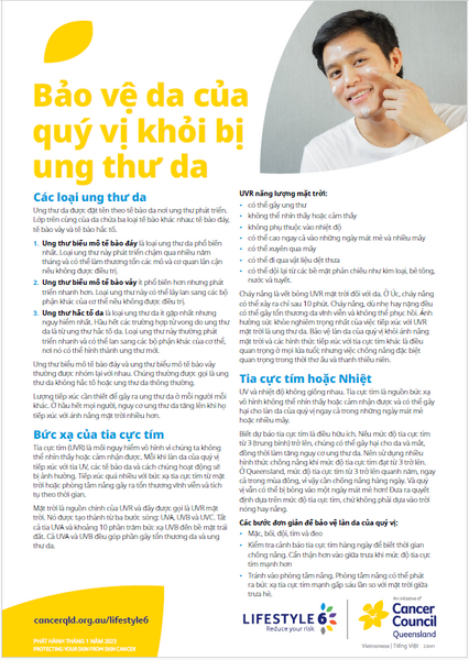 Lifestyle 6 Protecting your skin from skin cancer (Vietnamese) PDF Download