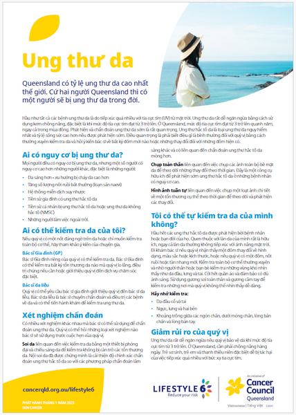 Lifestyle 6 Skin Cancer (Vietnamese) PDF Download