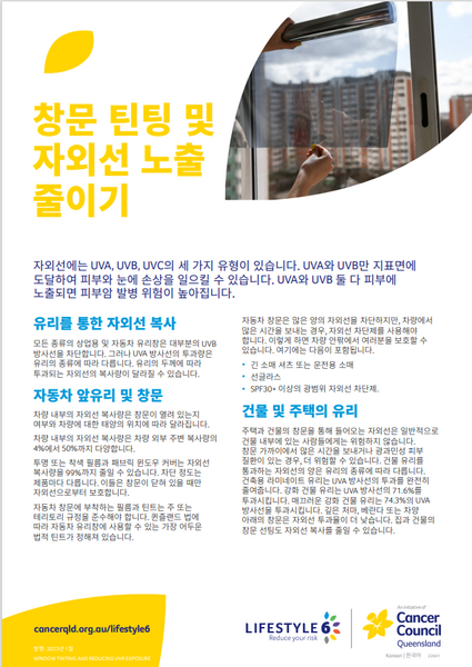 Lifestyle 6 Window Tinting and Preventing UV Rays (Korean) PDF Download
