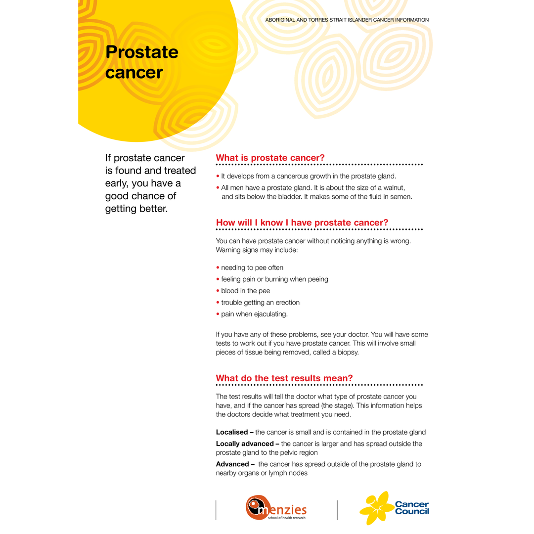 Prostate Cancer - For Aboriginal and Torres Strait Islander People (PD ...