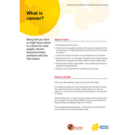 What is Cancer - For Aboriginal and Torres Strait Islander People (Dig ...