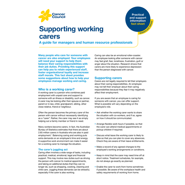HR:  Supporting Working Carers (PDF Download)