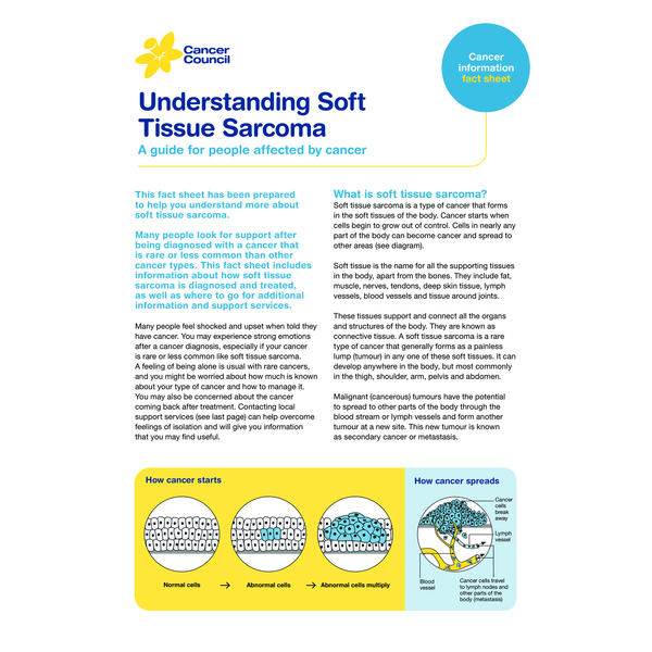 Understanding Soft Tissue Sarcoma (PDF Download)